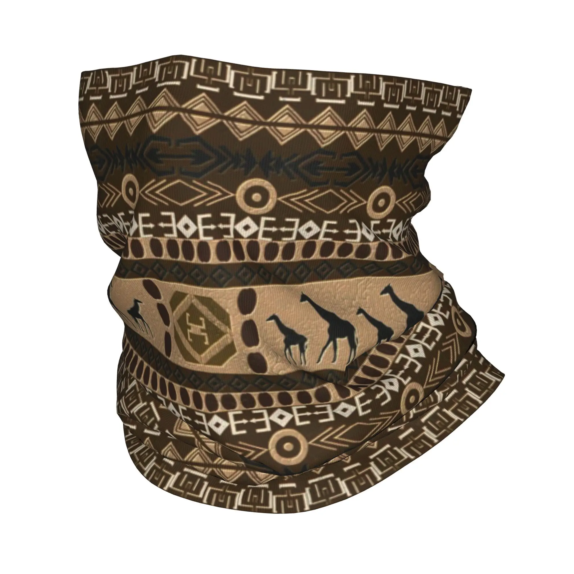 African Tribal Wildlife Bandana Neck Cover Printed Mask Scarf Multi-use Headband Outdoor Sports Unisex Adult