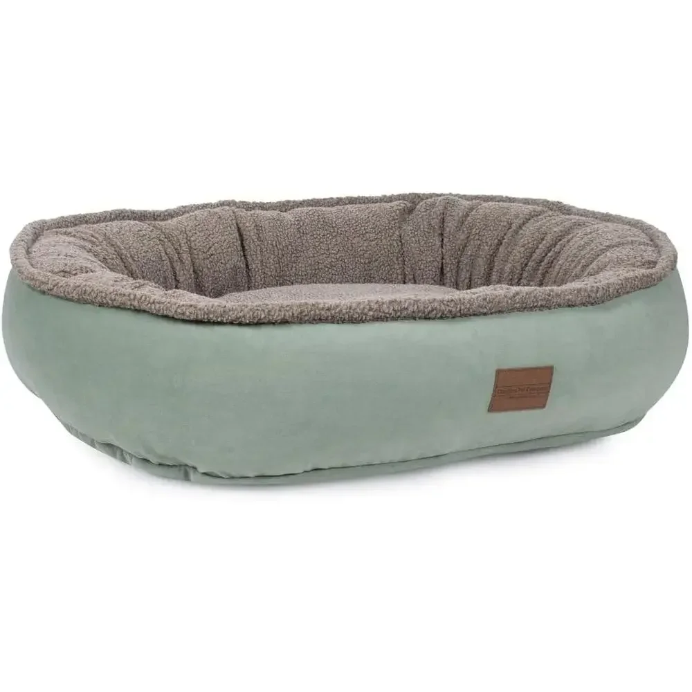 Small Blue Tipped Berber Comfort Cup Dog Bed