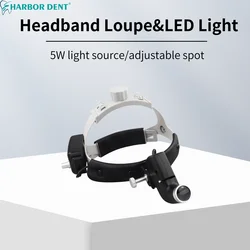 歯科用LEDヘッドライトランプ,調整可能な明るさ,5w,歯科用外科用器具