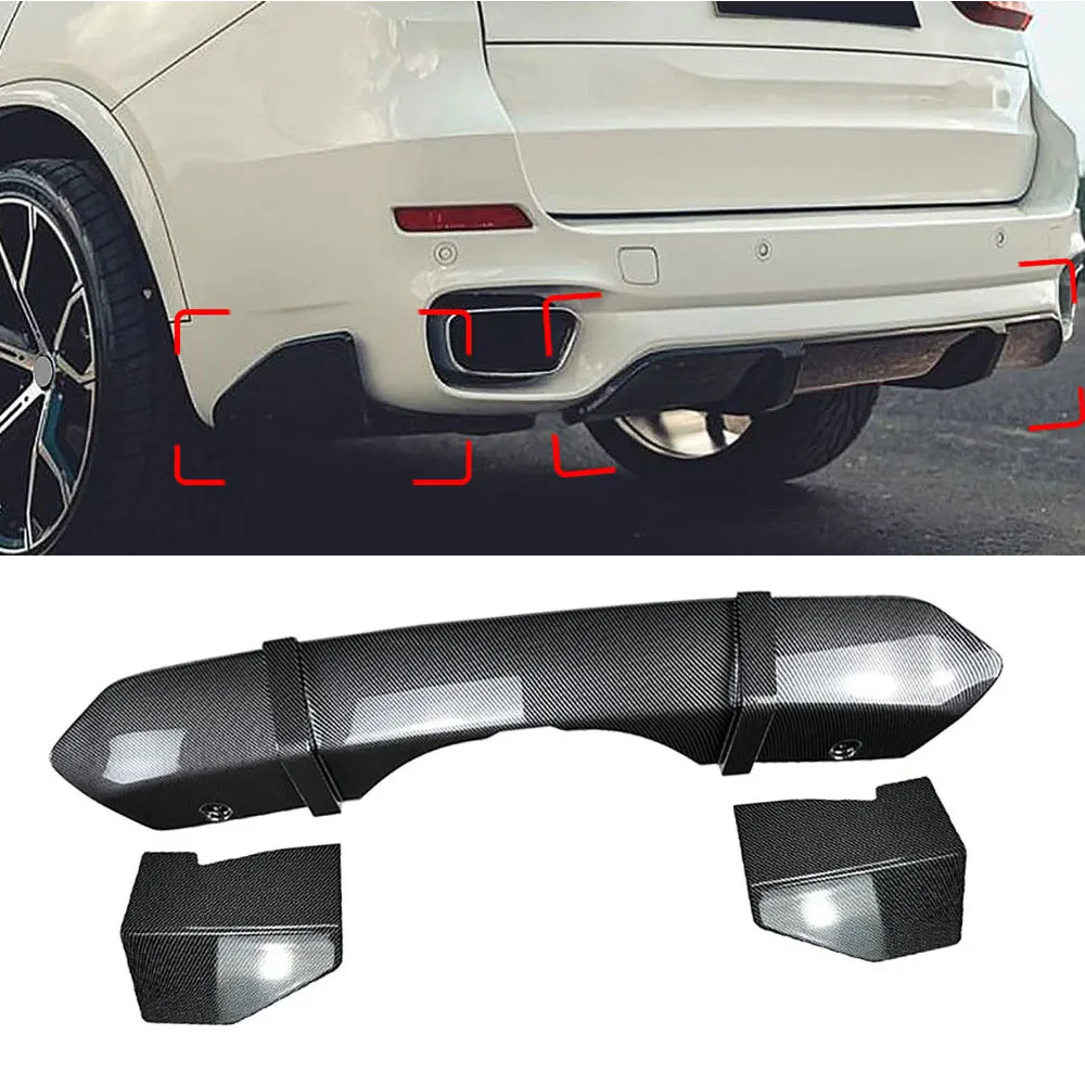 

VACOMUL для BMW X5 F15 M Sport 2014-2018 карбоновый ABS задний бампер диффузор задние боковые разветвители спойлер губа защита заднего бампера