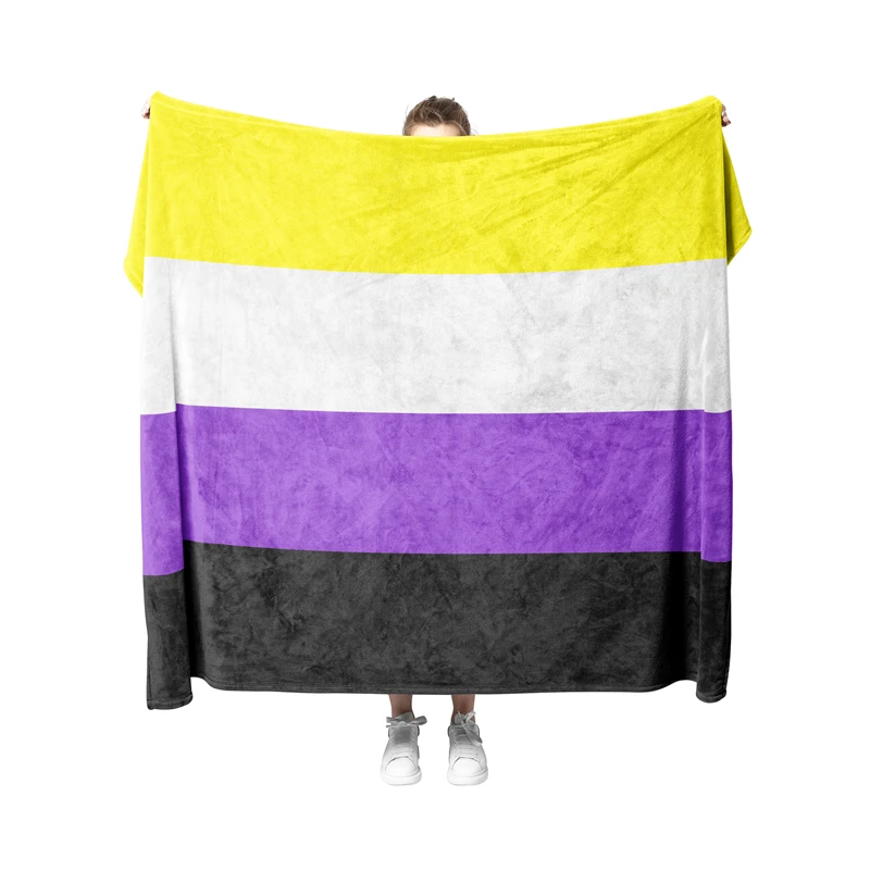 

Aertemisi Nonbinary Pride Flag Rainbow LGBT Pet Blanket for Small Medium Large Dog Cat Puppy Kitten Couch Sofa Bed