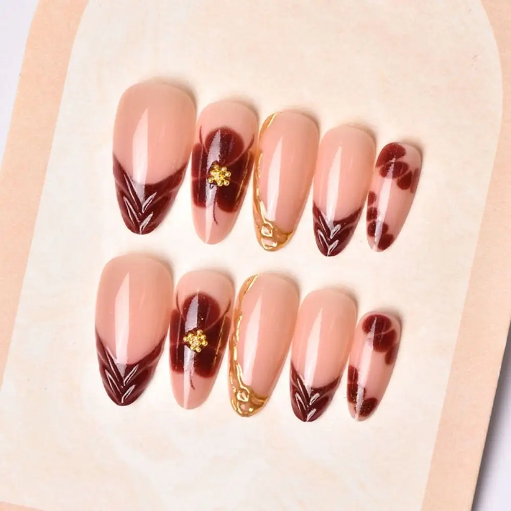 24/30 قطعة الحصان السنة القوس مسمار الزينة الأحمر سلسلة الراين السنة الجديدة الأظافر كاذبة Bowknot اللؤلؤ ثلاثية الأبعاد مسمار الفن التدريبات #1