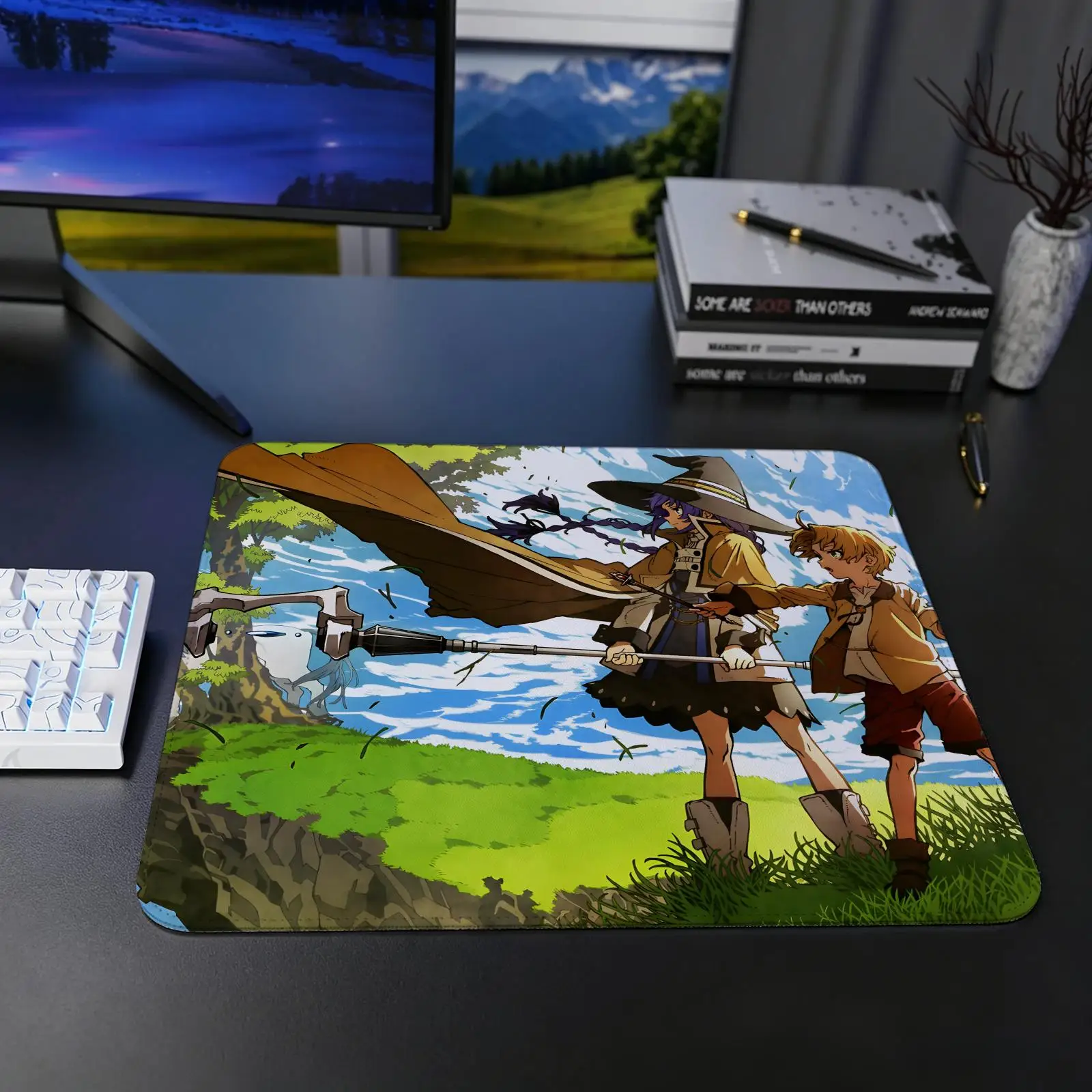 Mushoku Tensei Mouse Pad Regular gaming mouse pad S/M/L size Office mouse pad Laptop desk mat Stitched edge mouse pad