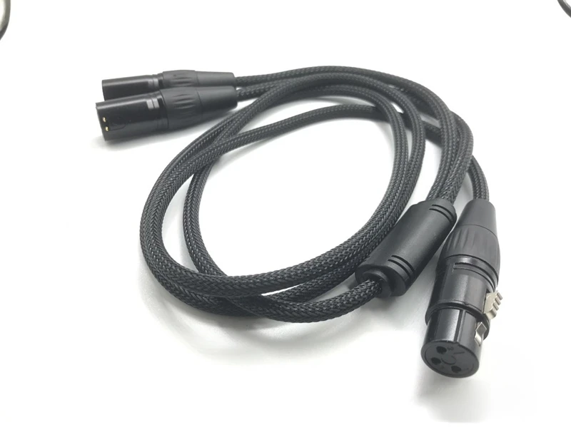 2pcs/lot 2M High-Quality XLR Female To Dual XLR Male Audio Cable Xlr Female Signal Cable