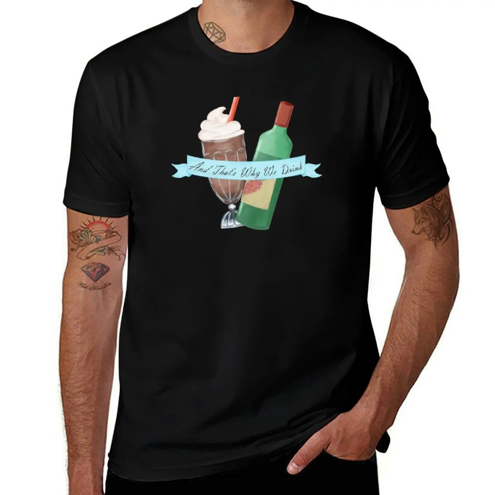 and thats why we drink podcast wine and milkshake T-Shirt Holiday Lightweight T-Shirt