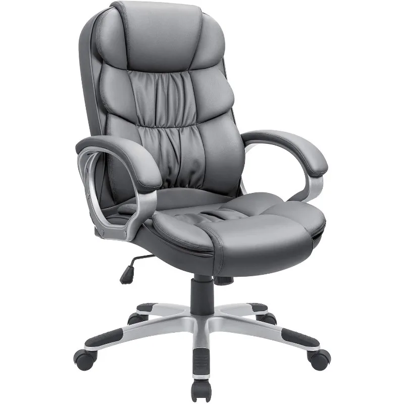 

GUNJI Office Chair PU Leather High Back Executive Chair Ergonomic Computer Chair, Modern Adjustable Home Desk Chair Swivel