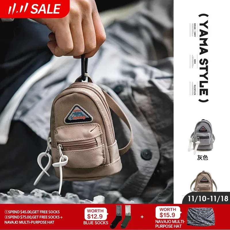 

Maden Outdoor Mini Hanging Bag Travel Key Headset Phone Waist Bag Camping Small Crossbody Bag Nylon Card Wallet Casual Backpack