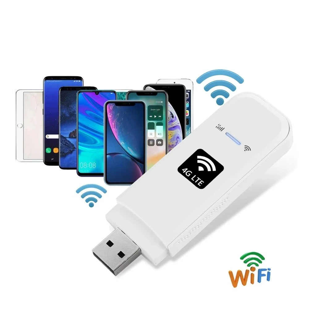 

4G Wi-Fi-маршрутизатор, нано-SIM-карта, портативный Wi-Fi LTE USB 4G-модем, карманная точка доступа, 10 пользователей Wi-Fi, ключ для рынка ЕС