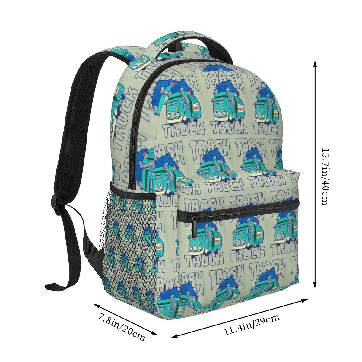 Trash Truck Cartoon Netflix Backpack Student Boys Girls BookBag ...