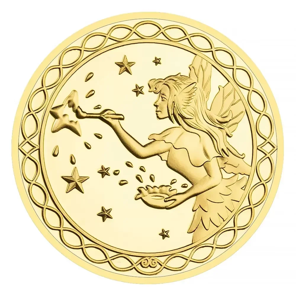 Tooth Fairy Golden Silvery Plated Collectible Coin Cartoon Tooth Fairy Commemorative Coin Children's Teeth Changing Gifts