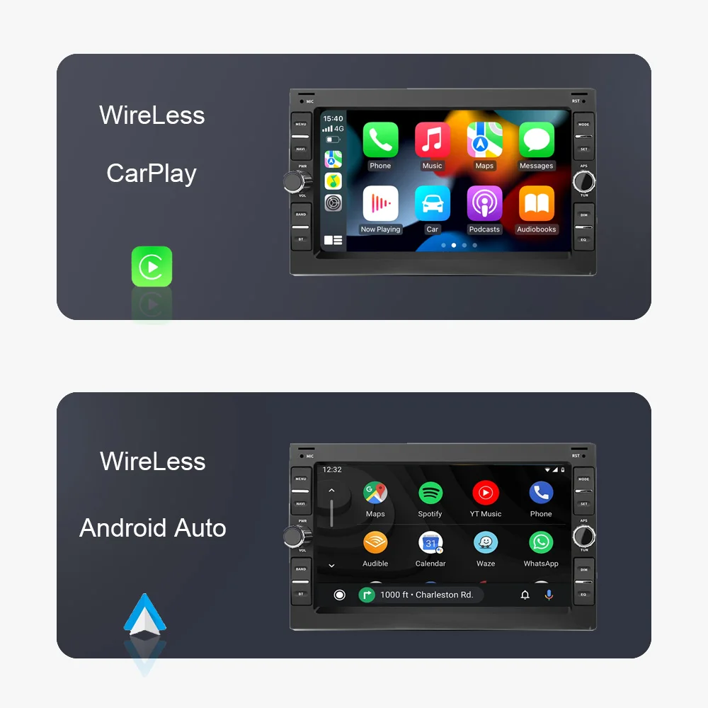 CarPlay 7'' Android 14.0 Car Player 8+128G rom Radio car radio For VW Passat B5 MK4 Jetta Golf Polo Bora Multimedia Radio 2 din - view 3