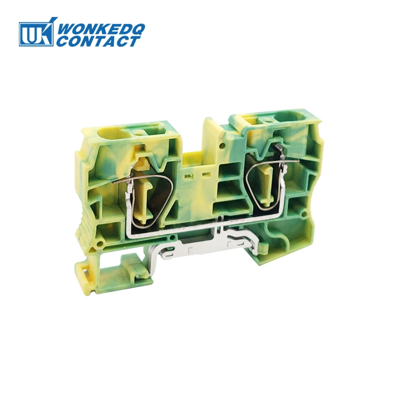 ST 16-PE 16mm² Ground Connector Din Rai Terminal Blockl Spring-Cage Connection 16mm Earth Wire ST16-PE