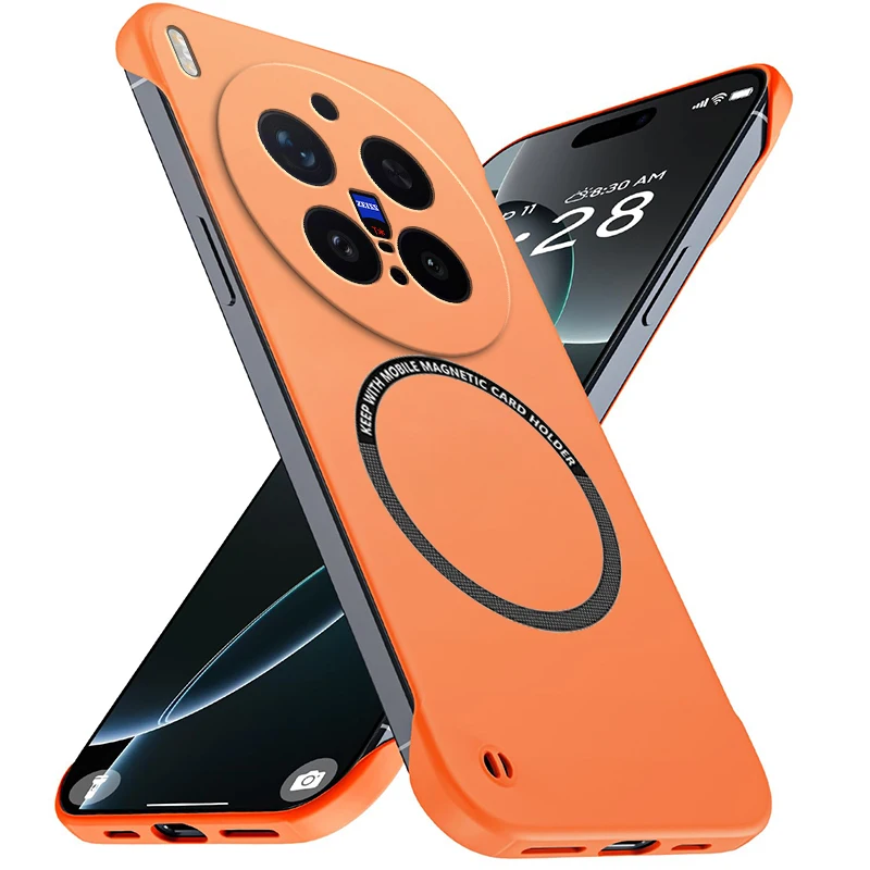 

Магнитный тонкий чехол для VIVO X300 Pro X300Pro, безрамные чехлы, легкий матовый жесткий чехол для ПК с защитой от царапин, противоударная броня без рамок