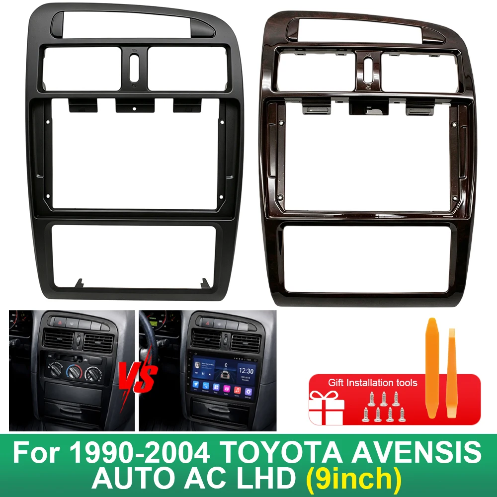 9 Inch Car Radio Fascia Frame For Toyota Avensis 1990-2004 Auto AC LHD Android Stereo Dashboard Panel Trim