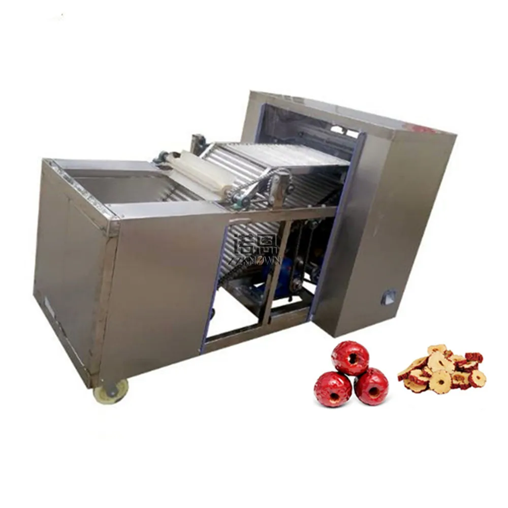 Automatic Olive Slicing Machine Date Circled Slicer Jujube Red Dates Cutting Machine Fruit Half Cutter Pitting Machine