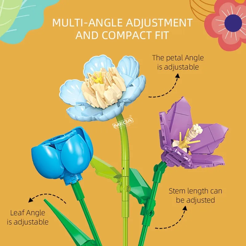 تشكيلة زهور اللافندر اليد عقد الطوب عباد الشمس زهرة باقة الزهور الأبدية اللبنات مجموعة هدية عيد الحب