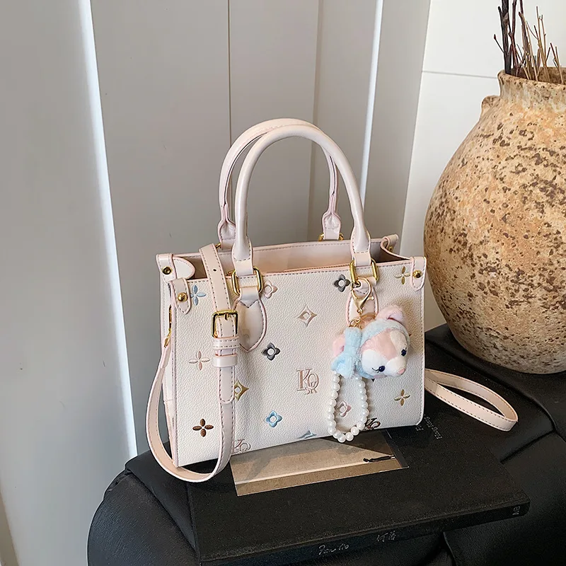 

Женская большая сумка в корейском стиле 2025 года с игривым принтом, регулируемый ремень через плечо, сумка через плечо с верхней ручкой, сумка «день-ночь»