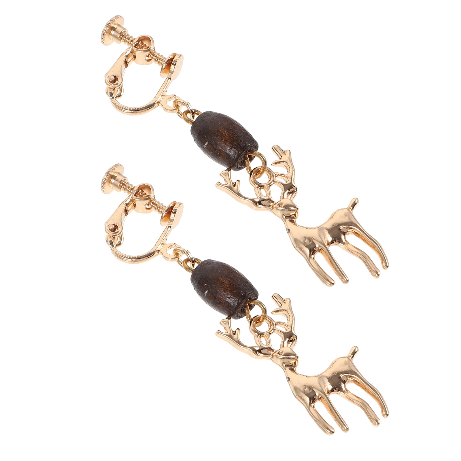 

1Pair Christmas Elk Earrings Women Chic Eardrop Durable Rustless Alloy Safe Long Lasting Use Festival Atmosphere Dating Banquet