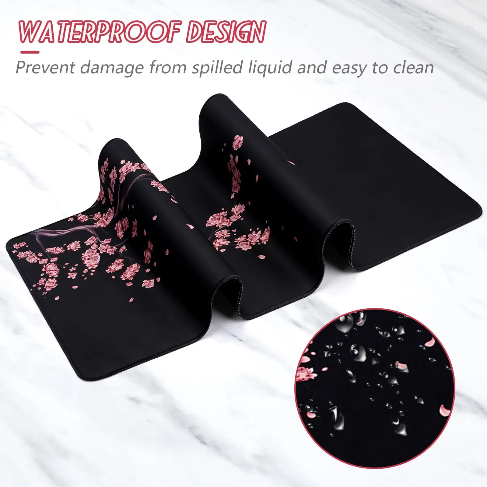 1PC Large Mouse Pads For Desk, Gaming Mouse Pad, Mouse Pad with Stitched Edges and Non-Slip Rubber Base, Extended Mouse Pad