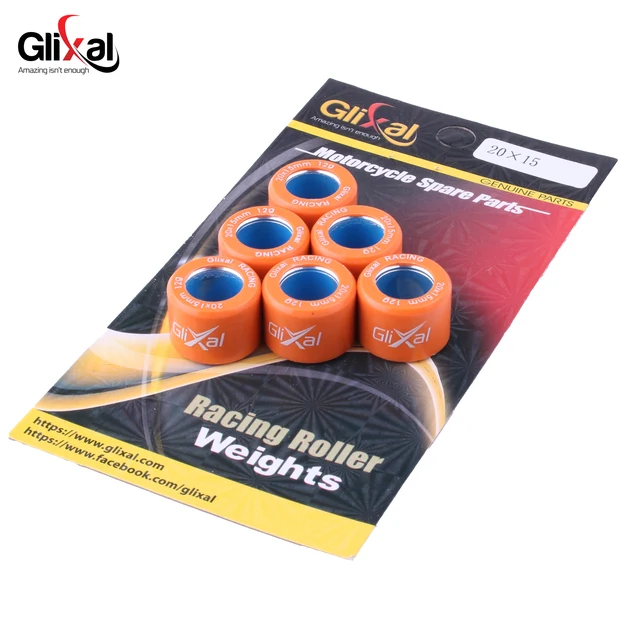 Glixal 20x15mm High Performance Racing Variator Roller Weights Set dla HONDA PCX 125 150 SYM SUZUKI KYMCO VESPA Scooter Quad ATV
