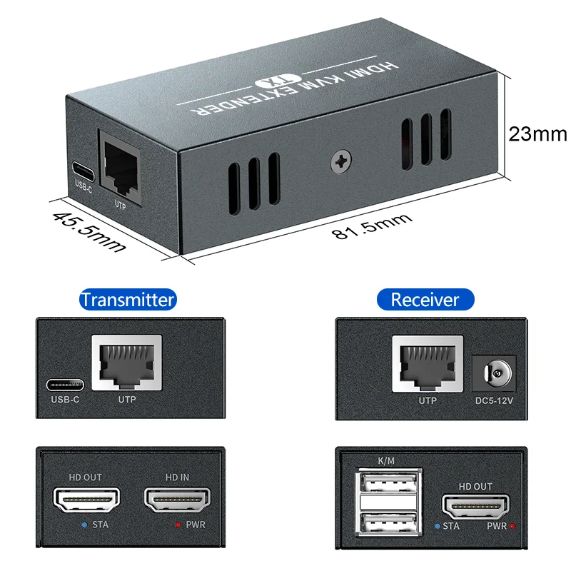 50m przedłużacz HDMI RJ45 Cat5e/6 przedłużanie kabla 1080P @ 60Hz Audio wideo synchronicznej transmisji obsługuje 3D POC EDID dla komputera CCTV do