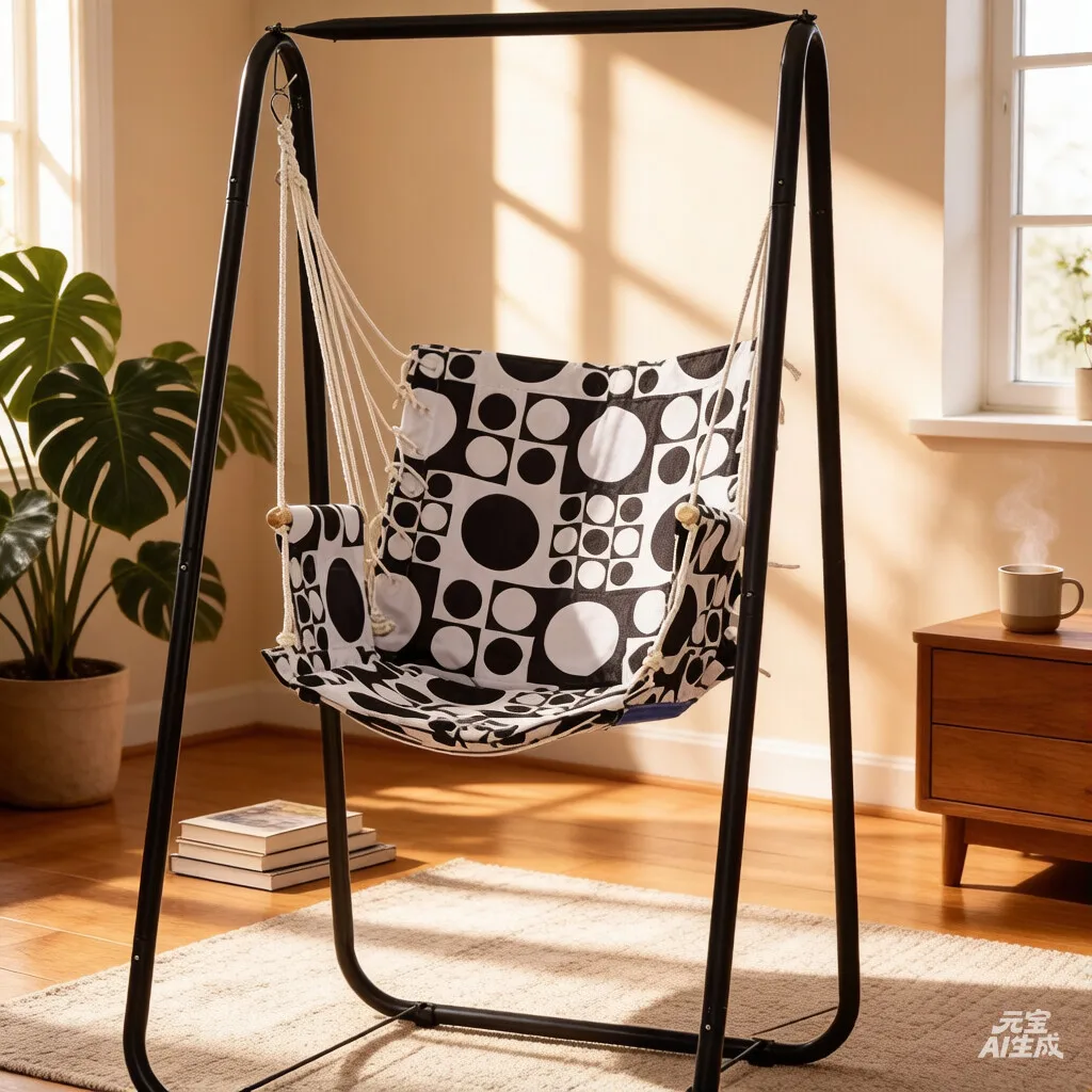 A-shaped Heavy Duty Anti-deformed Hammock Chair Stand Steel Frame for Indoor Outdoor Swing Seat