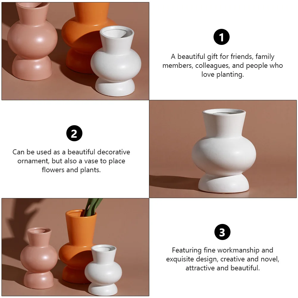 

Ceramic Vase Decoration Elegant Desktop Flower Pot for Home Wedding Party Interior Room Decorative Centerpiece