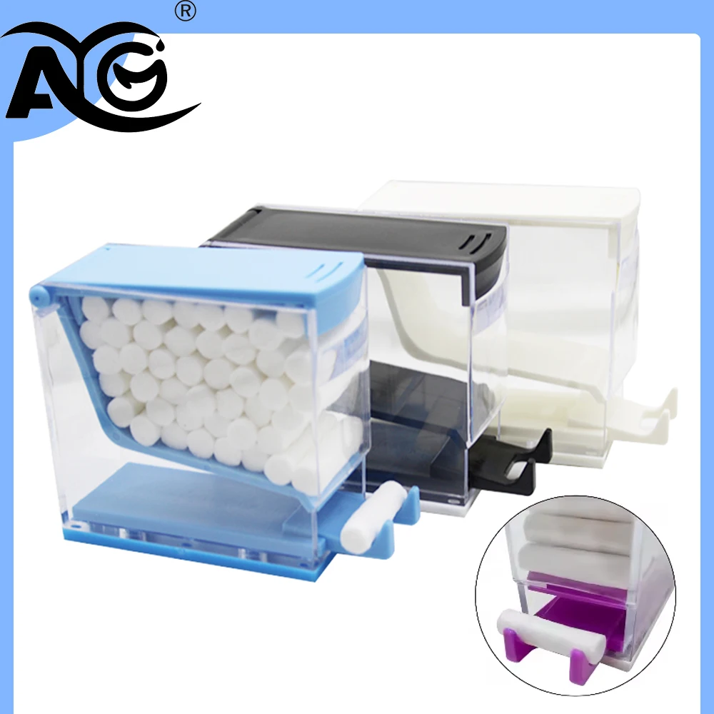 

AG Dental Cotton Roll Dispenser Holder Press Type Box Holder Dental Swab Storage Dentistry Organizer Accessories Lab Supplies