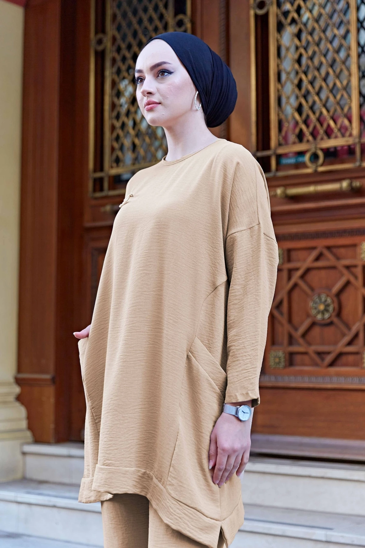 Traje doble kombina para mujer, vestido musulmán, hijab musulmán, conjunto de abaya con abayas, 2021