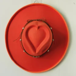Love Heart Shape Top Fedora Hat Big Brim Raised Jazz hat Winter Gentlemen Hat Women Panama hat luxury шапка sombrero mujer gorro