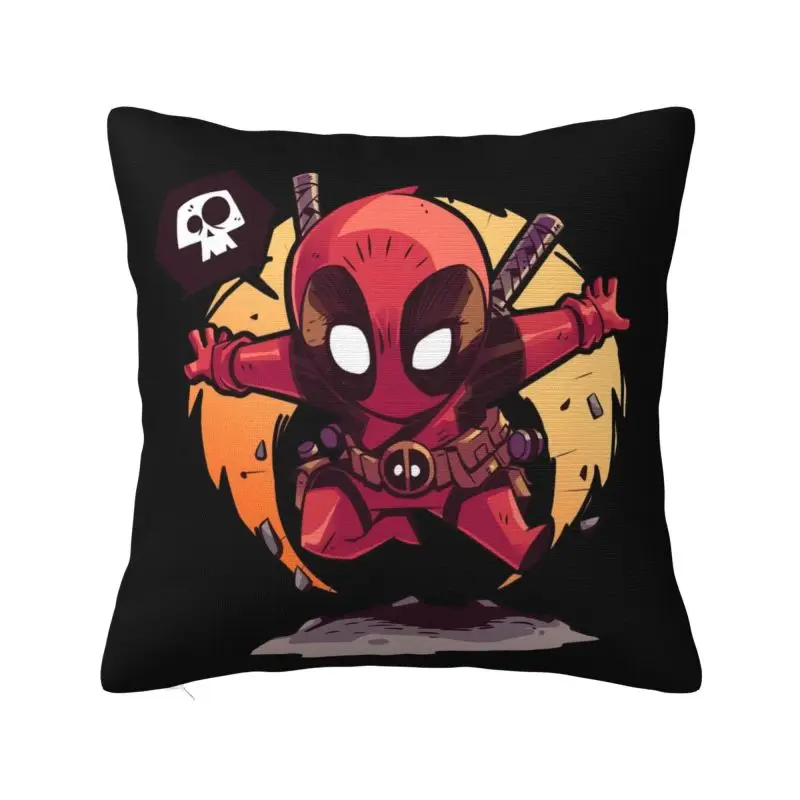 

Superhero Deadpool Throw Pillow Case Home Decor Kawaii Cushions Cover For Sofa Car Seat Square Polyester Pillowcase