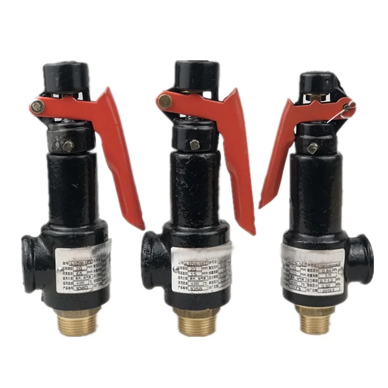 NEW Spring Type Pressure Relief Valve Iron Body Pressure Release Safety Valve for Air Compressor Screw Machine boiler A27W-10T