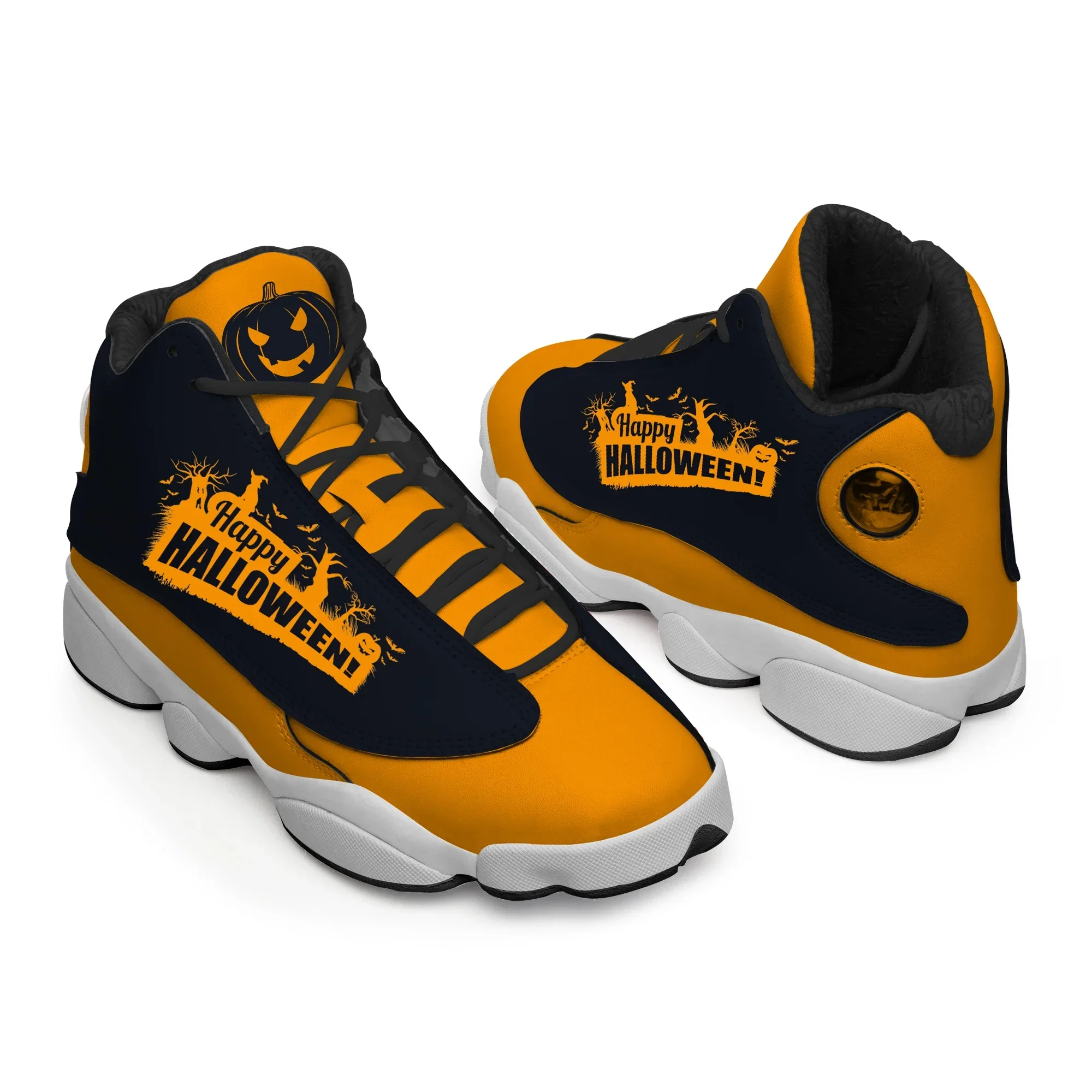 Dropshipping Print On Demand Custom Sneaker Shoes Men's Basketball Sneaker Happy Halloween printing Sneaker Shoes Custom Shoes