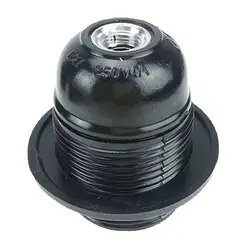 1pcs Black 4A CE Aluminum Bakelite Full Tooth E27 Screw Lampholder Energy Save Chandelier Led Bulb Socket Vintage Light Base