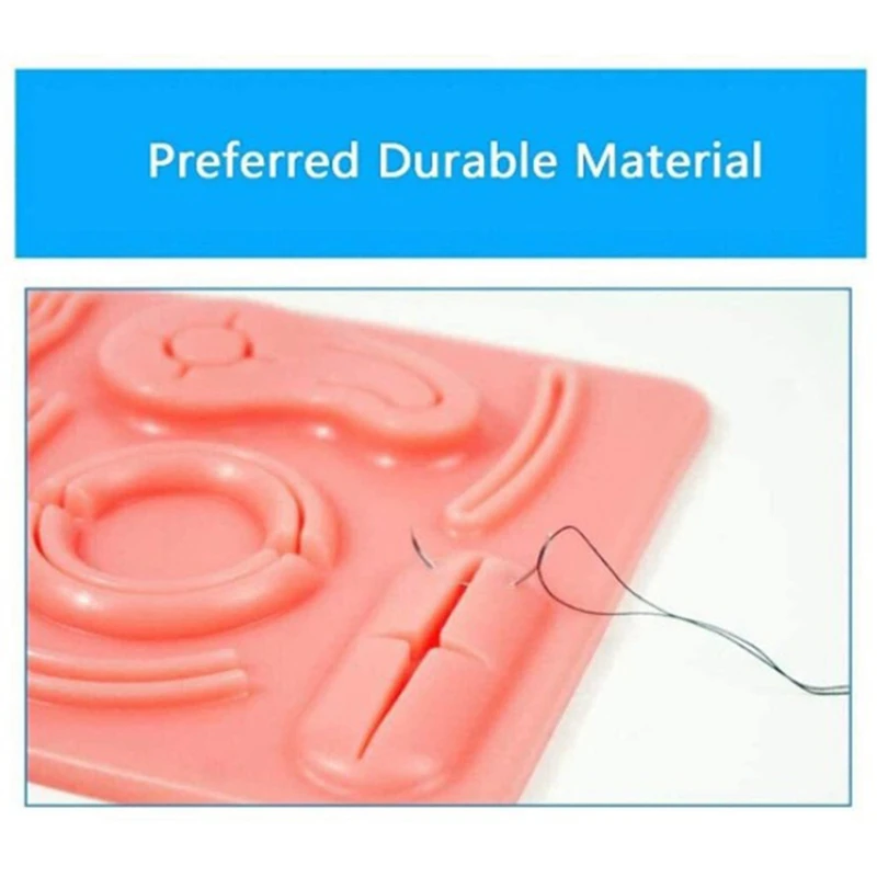 Simulateur laparoscopique modèle fuchsia, coussin de pratique de suture en silicone 3D, pratique pour infirmière et étudiant