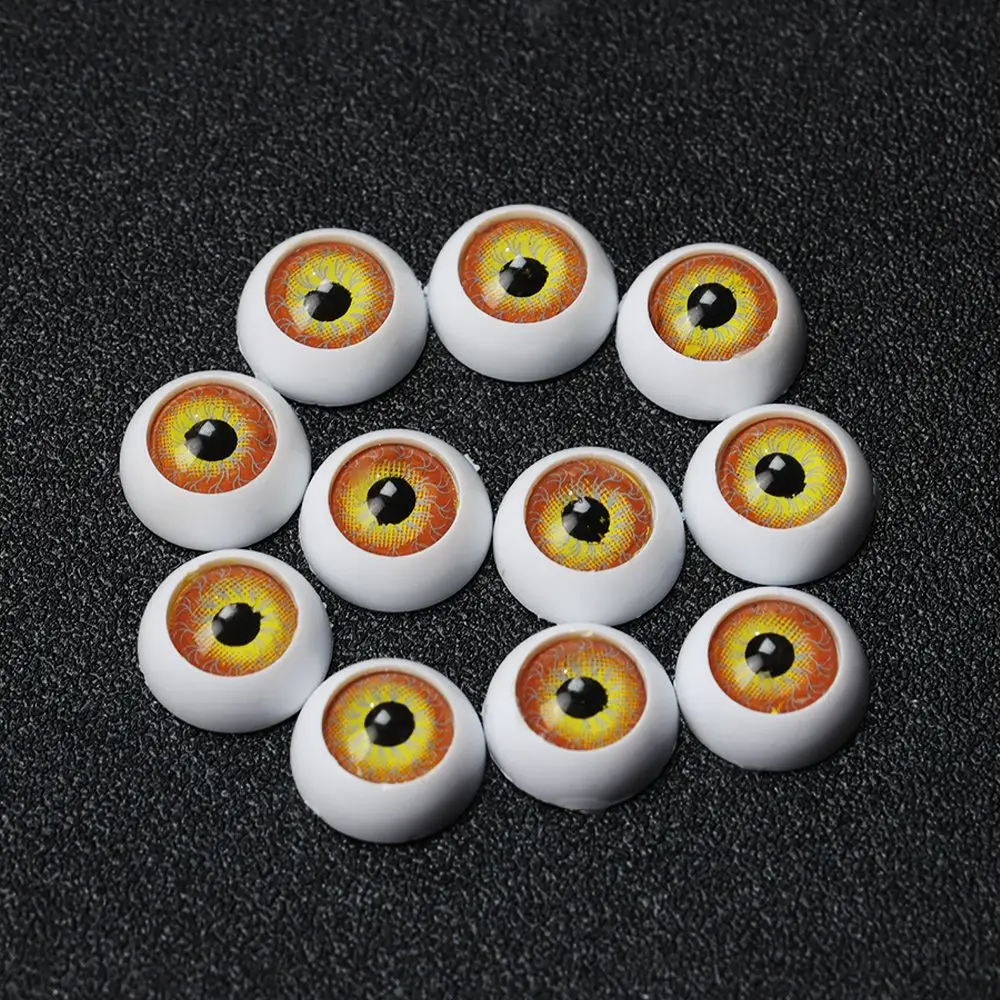 10pcs 12mm/20mm Funny Plastic Doll Safety Eyes For Animal Toy Puppet Making Dinosaur For Bjd Doll Round Eyes Craft Accessories