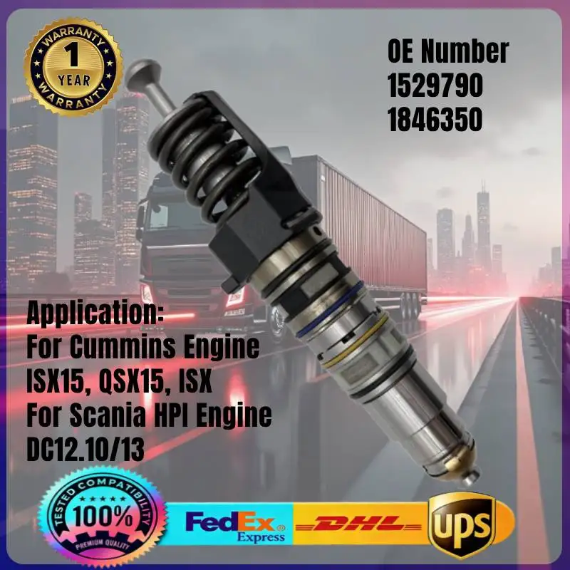 

1529790 1846350 Топливная форсунка Common Rail для дизельных двигателей Cummins QSX15 ISX15 Scania HPI DC12.10/13