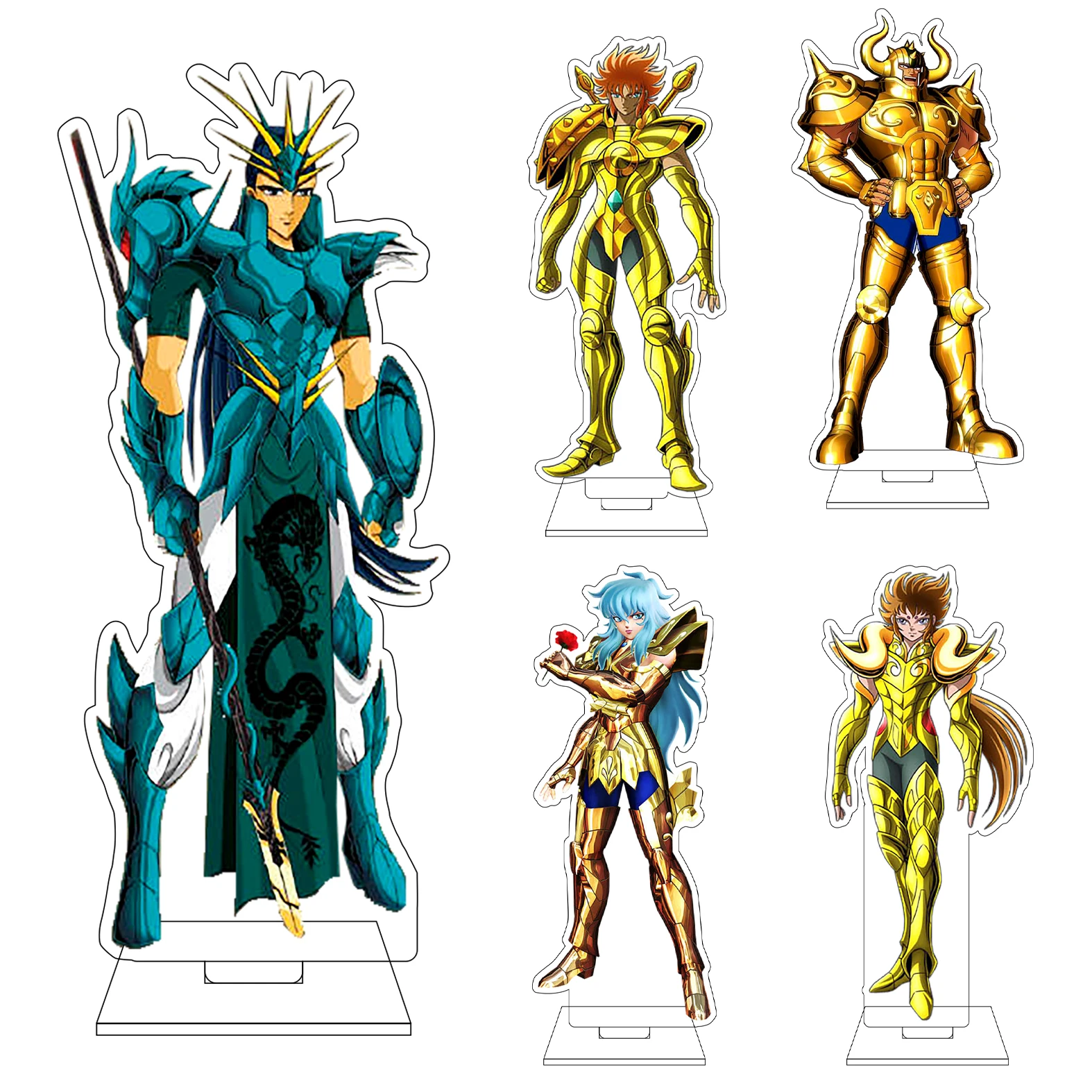 

16CM Anime Saint Seiya Cosplay Acrylic Figure Stand Plate Paradox Aphrodite Shura Dohko Shaka Aiolia Ornaments Gifts