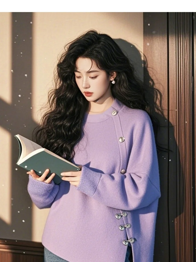 Felpe da donna Polerones Donna Grafica Colore multiplo Bianco puro Floreale cinese Dolce viaggio Autunno Inverno Fodera termica