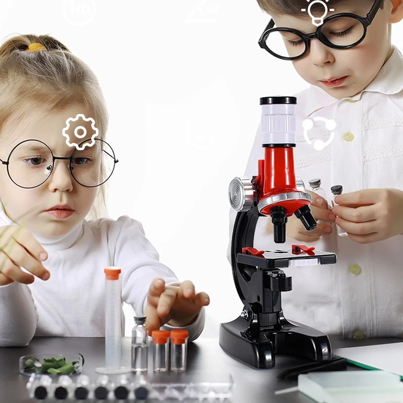 1200 Times Microscope Toys Primary School Biological Science Experiment Equipment Kids Educational Toys Microscope Kit