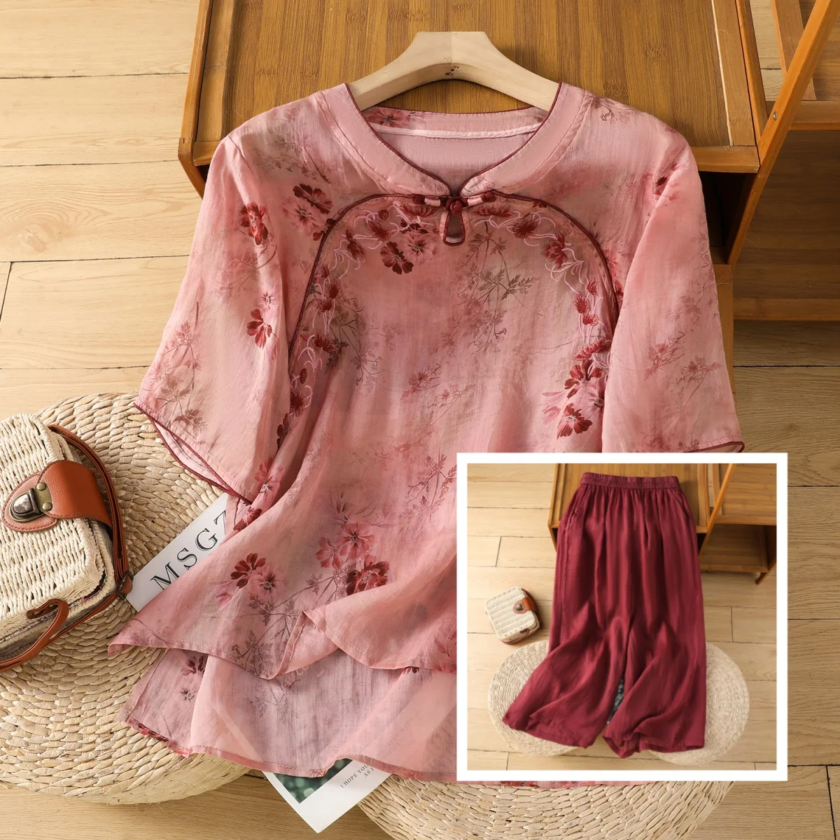 

Slimming Effect Women's plus Size Spring Summer New T-Shirt Casual Pants Two-Piece Set Elegant Style Commute Fashion Ladies' ...