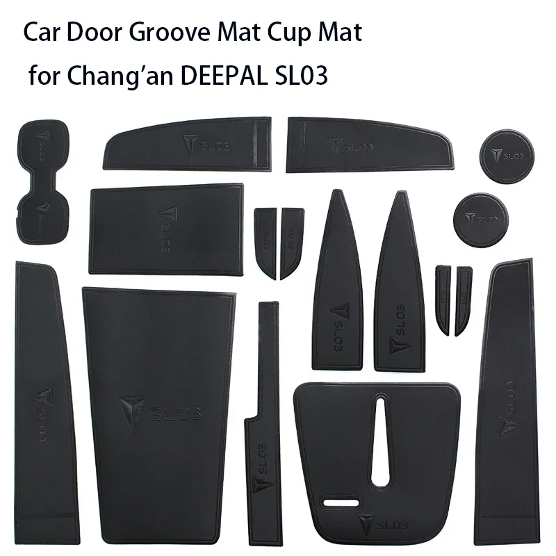 Car Door Groove Mat Cup Mat for Chang'an DEEPAL SL03 2023 Center Console Storage Box Mats Auto Gate Slot Cup Holder Pad image 2