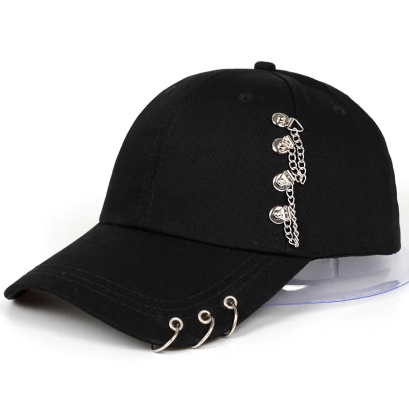 Adult Casual Solid Adjustable Iron Ring Baseball Caps Snapback Cap Casquette Hats Fitted Casual cap Hats