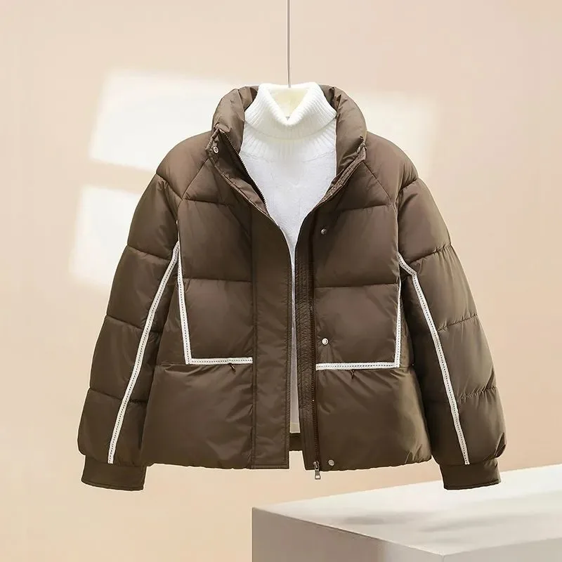 

Off-season Women's New Korean Style Loose Stand-up Collar Cotton Coat Short Fashion Winter