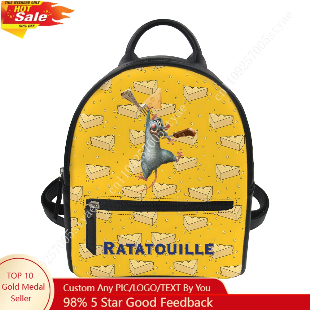 

Ratatouille Backpack Disney Cartoon Decorate Leather Bags Design Your Photo Logo Text Party Holiday Custom Cosplay Gifts