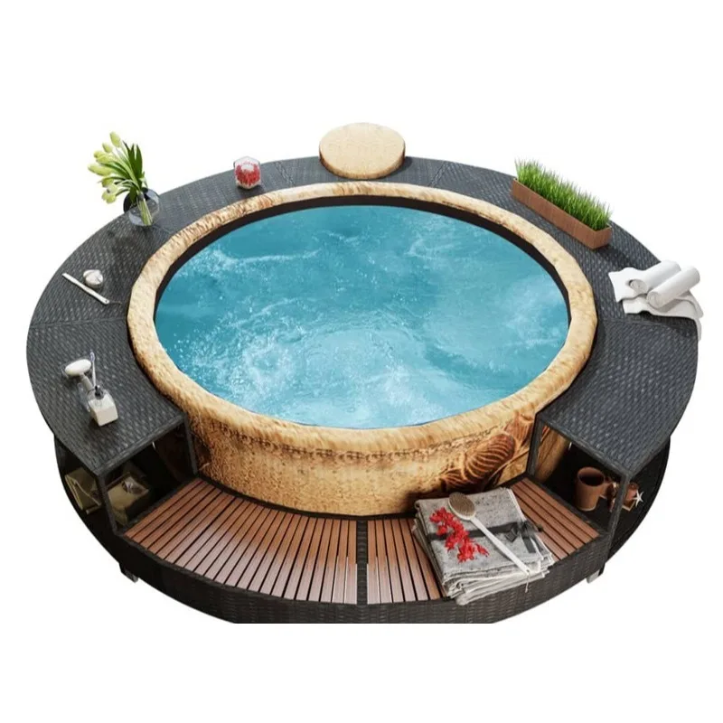 Rattan sofa round rattan chair courtyard terrace garden curved combination outdoor