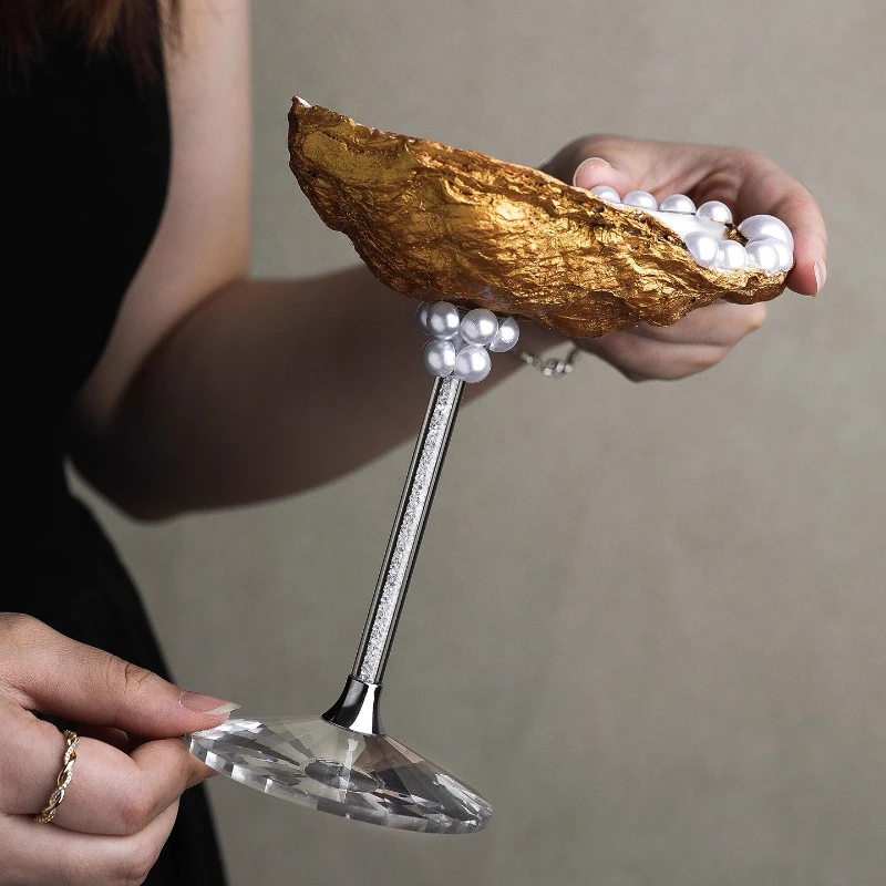 

Creative handmade shell jewelry, trays, high-end light luxury, gold storage decorative ornaments with gifts