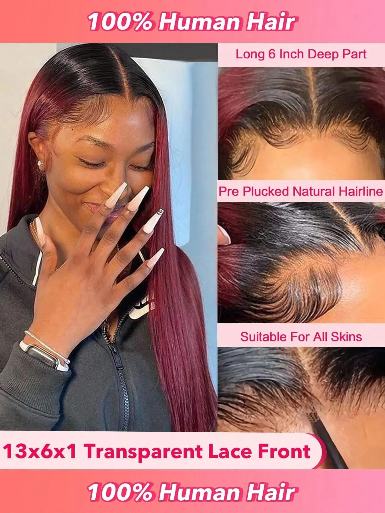 

Straight Lace Front Wigs Human Hair HD Lace Wig 13x6x1 100% Human Hair Lace Frontal Wig Baby Hair T1B99J Color Hair Pre Plucked