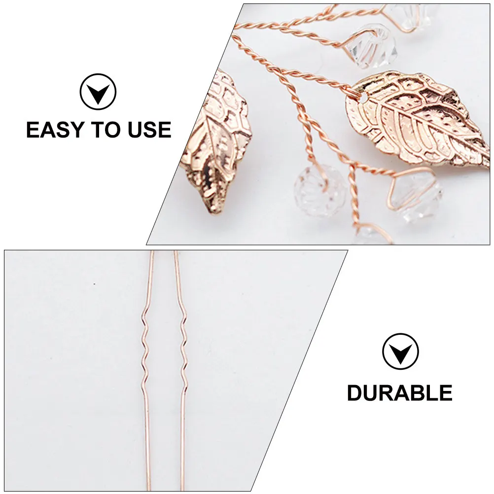 

Набор из 6 хрустальных U-образных заколок для волос: винтажные свадебные шпильки, ретро-украшения для волос для девочек, аксессуары для невесты