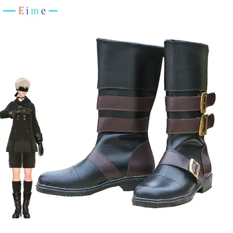 

9S Cosplay Shoes Game NieR:Automata Cosplay Boots PU Leather Shoes Halloween Carnival Props Custom Made